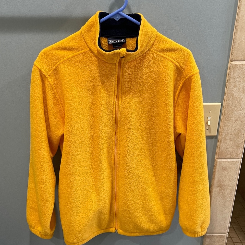 Lands' End Yellow Fleece Jacket